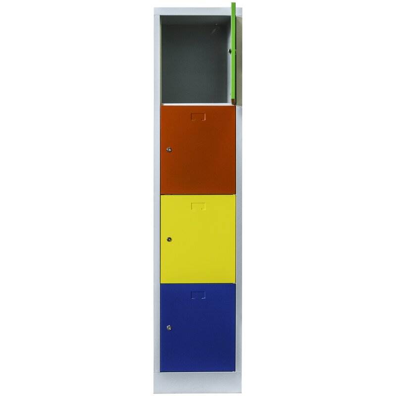 Produktbild Lüllmann Schließfachschrank 1 Abteil 4 Fächer 1800 x 415 x 500 mm in bunt bild 3