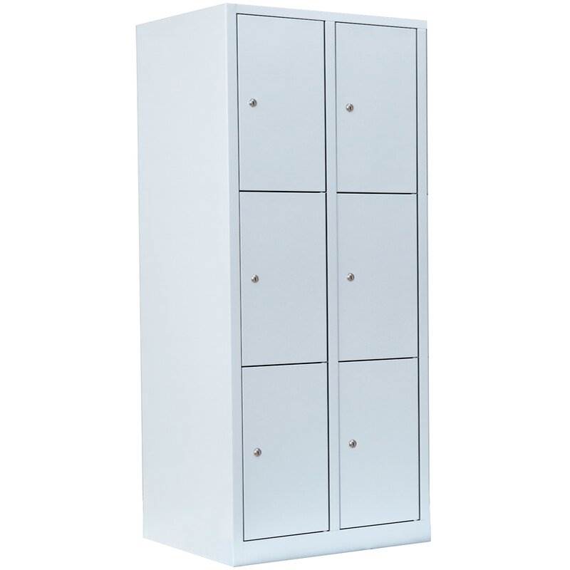 Produktbild Lüllmann Schließfachschrank 2 Abteile 6 Fächer 1800 x 800 x 500 mm