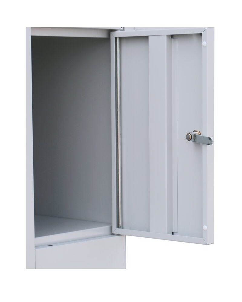 Produktbild Lüllmann XL Schließfachschrank 10 Fächer 1900 x 800 x 450 mm lichtgrau bild 10