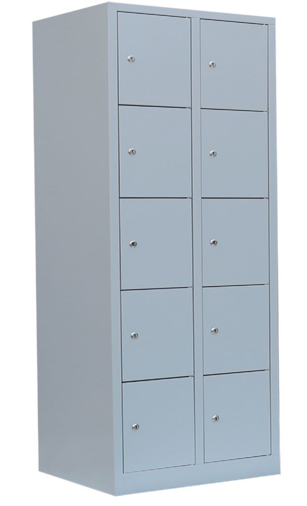 Produktbild Lüllmann XL Schließfachschrank 10 Fächer 1900 x 800 x 450 mm lichtgrau bild 7