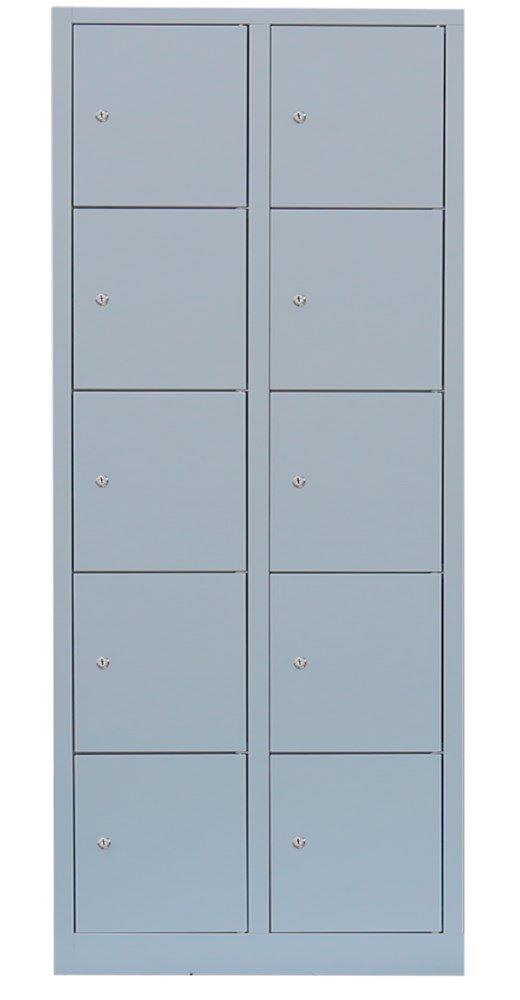 Produktbild Lüllmann XL Schließfachschrank 10 Fächer 1900 x 800 x 450 mm lichtgrau bild 9