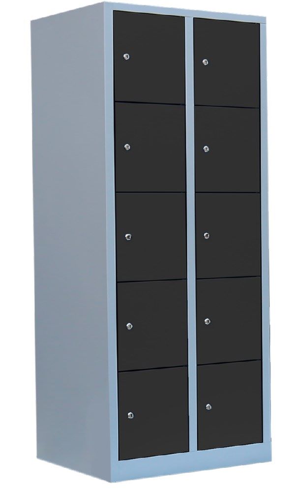 Produktbild Lüllmann XL Schließfachschrank 10 Fächer 1900 x 800 x 450 mm lichtgrau anth bild 2