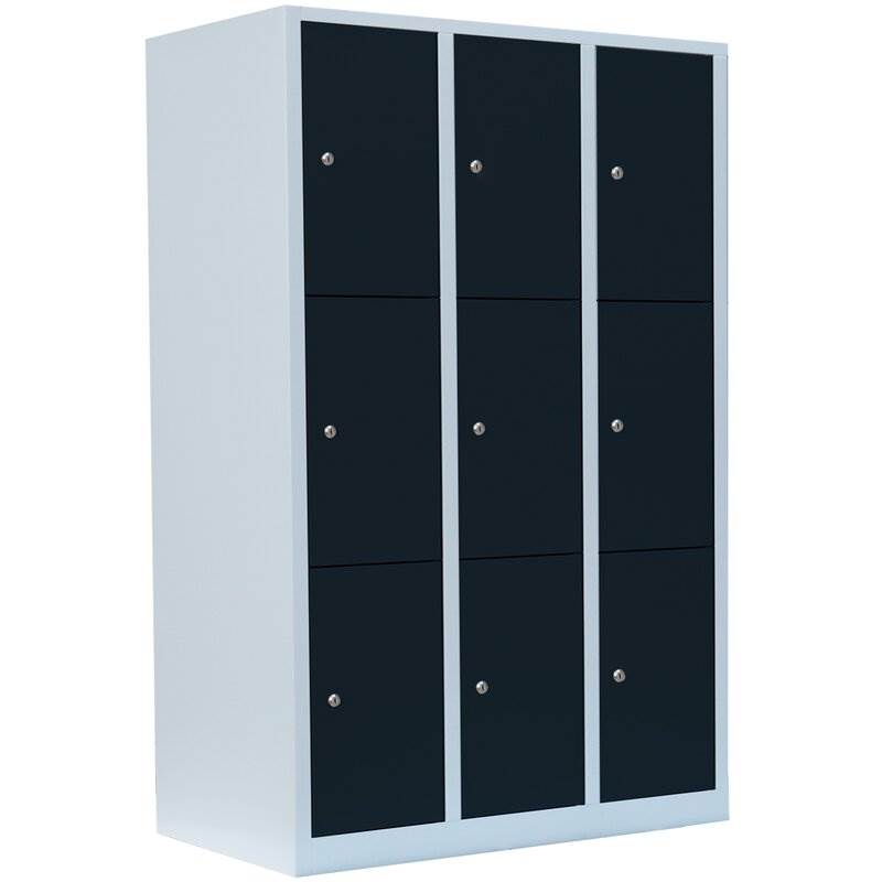 Produktbild Lüllmann Schließfachschrank 3 Abteile 9 Fächer 1800 x 1185 x 500 mm bild 1