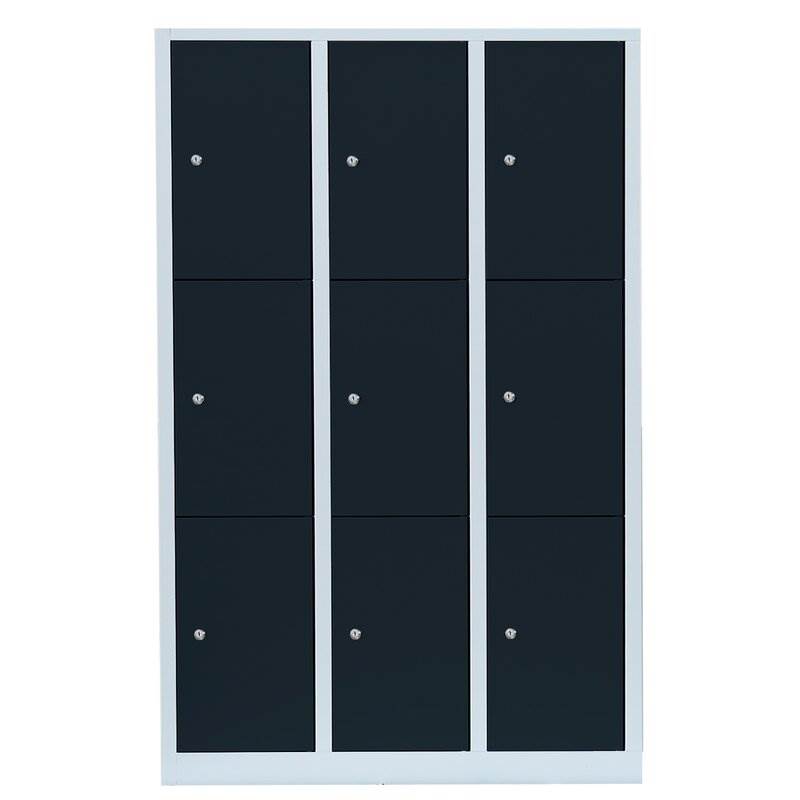 Produktbild Lüllmann Schließfachschrank 3 Abteile 9 Fächer 1800 x 1185 x 500 mm bild 2