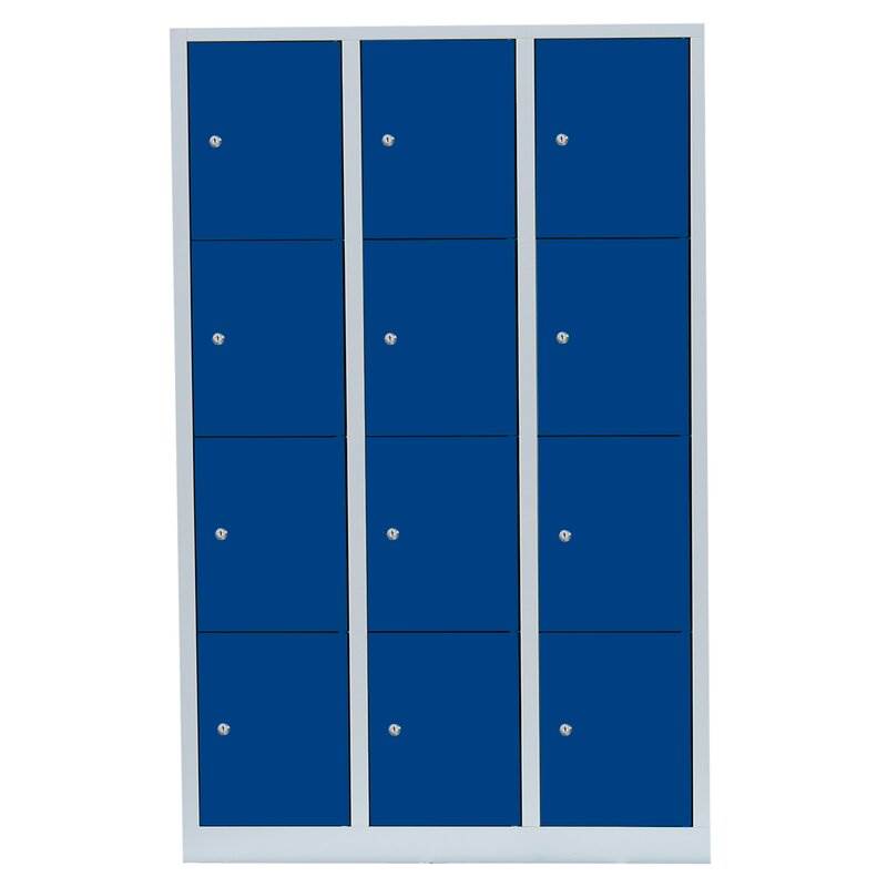 Produktbild Lüllmann Schließfachschrank 3 Abteile 12 Fächer 1800 x 1185 x 500 mm bild 2