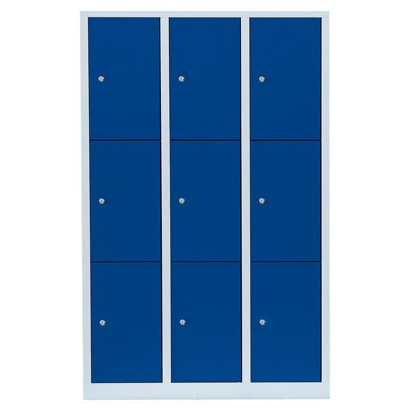 Produktbild Lüllmann Schließfachschrank 3 Abteile 9 Fächer 1800 x 1185 x 500 mm bild 2
