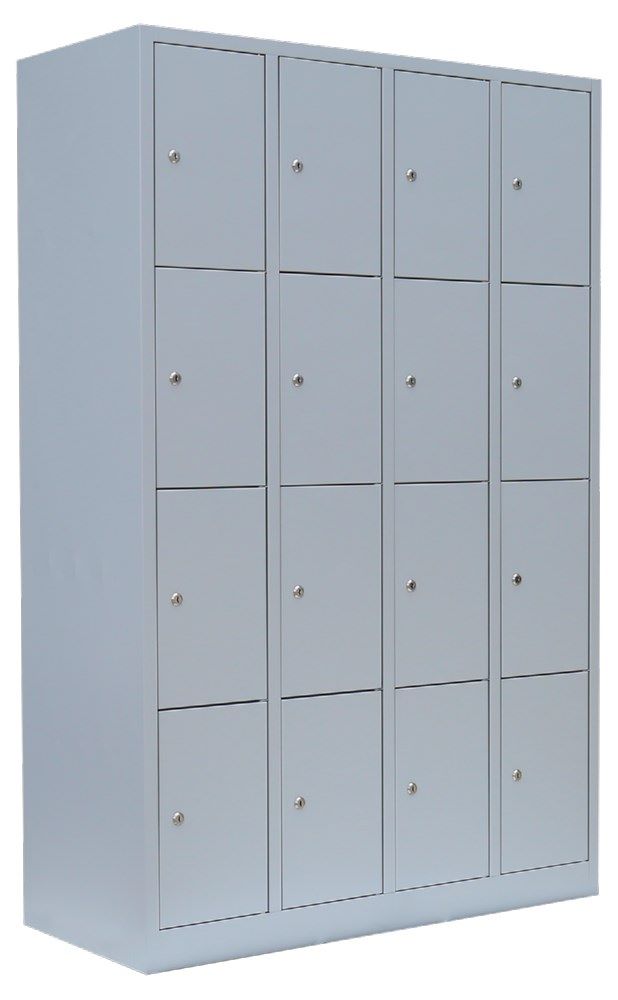 Produktbild Lüllmann Schließfachschrank 4 Abteile 16 Fächern 1800 x 1170 x 500 mm lichtgrau bild 7