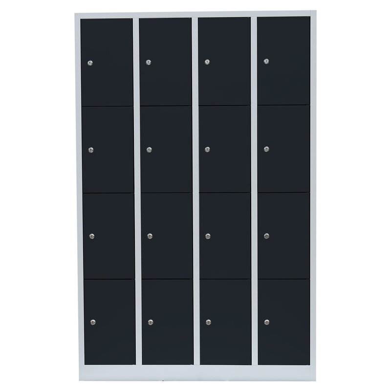Produktbild Lüllmann Schließfachschrank 4 Abteile 16 Fächern 1800 x 1170 x 500 mm bild 2