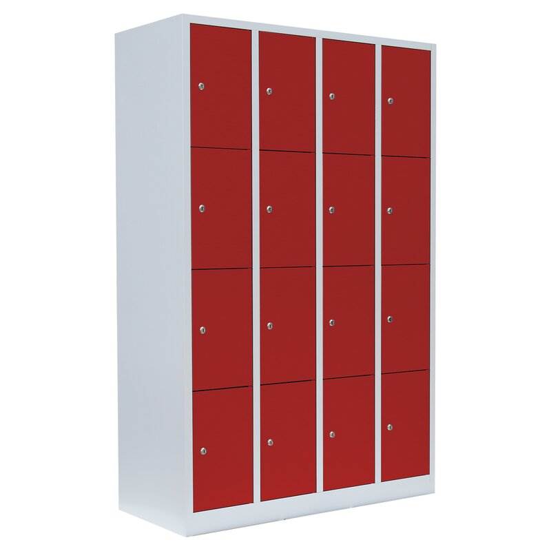 Produktbild Lüllmann Schließfachschrank 4 Abteile 1800 x 1170 x 500 mm 16 Fächern