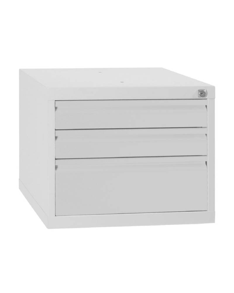 Produktbild Lüllmann Schubladenmodul 3 Schubladen 380 x 460 x 550 mm in lichtgrau