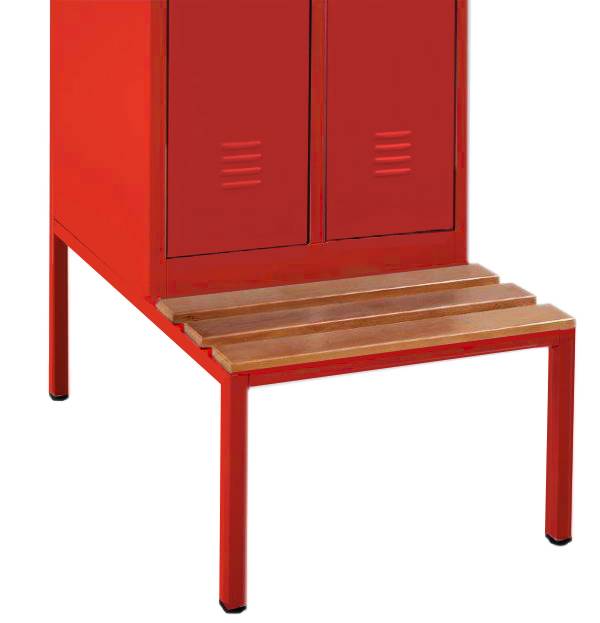 Produktbild Lüllmann Sitzbankuntergestell für Feuerwehrschrank 400 x 800 x 800 mm RAL 3000 Feuerrot