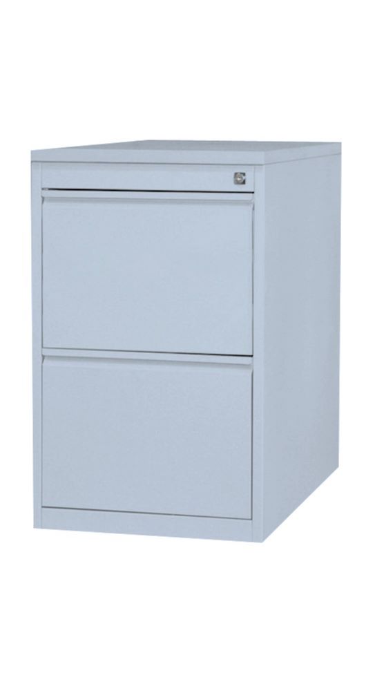 Produktbild Lüllmann Standcontainer Frontgriffleiste 2 Schubladen 750 x 460 x 790 mm lichtgrau bild 2