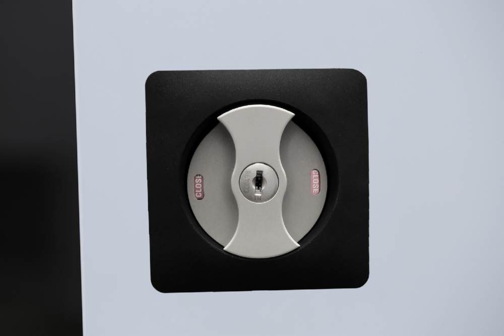 Produktbild Lüllmann Umweltschrank 2 Türen 4 Wannenböden 1950 x 916 x 422 mm in lichtgrau bild 4