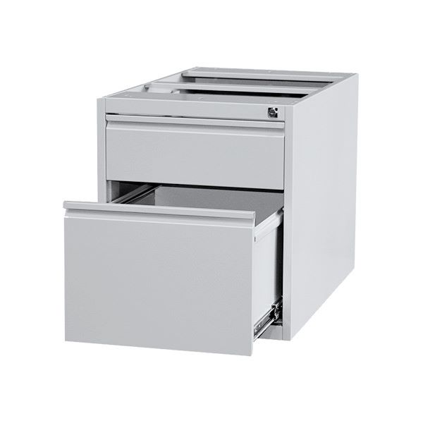 Produktbild Lüllmann Unterbaucontainer 2 Schubladen 535 x 460 x 790 lichtgrau