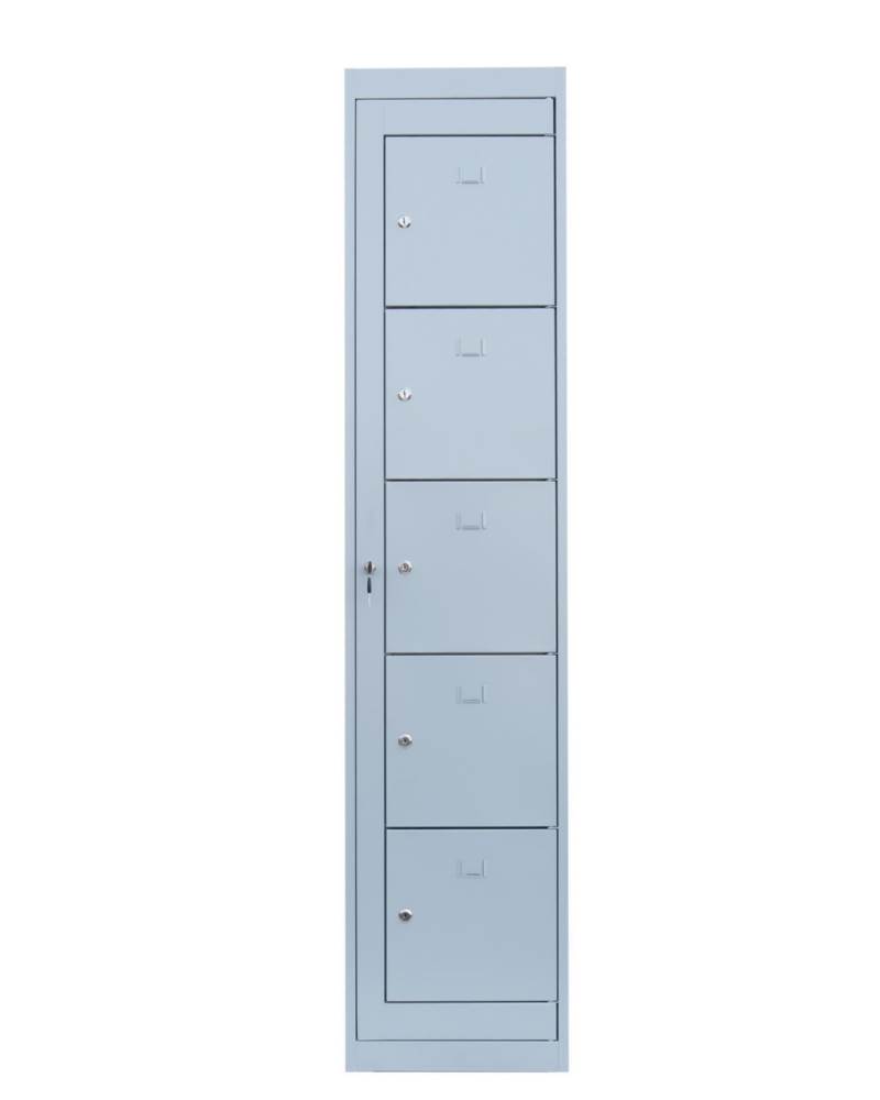 Produktbild Lüllmann Verteilerschrank 1 Abteil 5 Fächer 1800 x 400 x 500 mm in lichtgrau bild 2