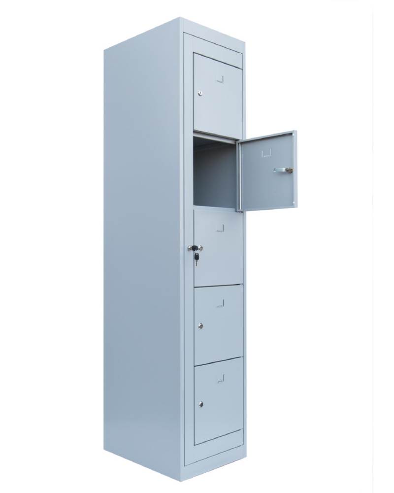 Produktbild Lüllmann Verteilerschrank 1 Abteil 5 Fächer 1800 x 400 x 500 mm in lichtgrau bild 4