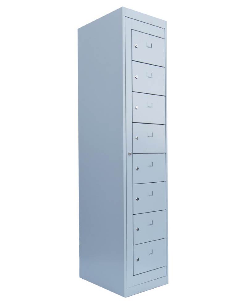 Produktbild Lüllmann Verteilerschrank 1 Abteil 8 Fächer 1800 x 400 x 500 mm lichtgrau