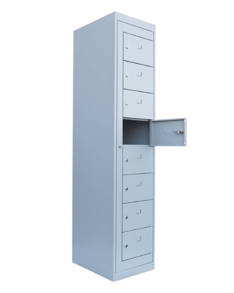 Produktbild Lüllmann Verteilerschrank 1 Abteil 8 Fächer 1800 x 400 x 500 mm lichtgrau bild 2