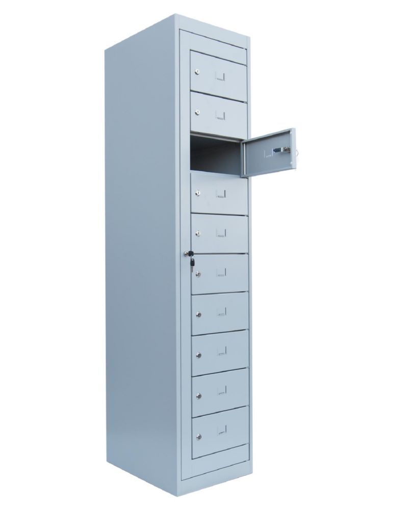 Produktbild Lüllmann Verteilerschrank 1 Abteil 10 Fächer 1800 x 400 x 500 mm lichtgrau bild 3