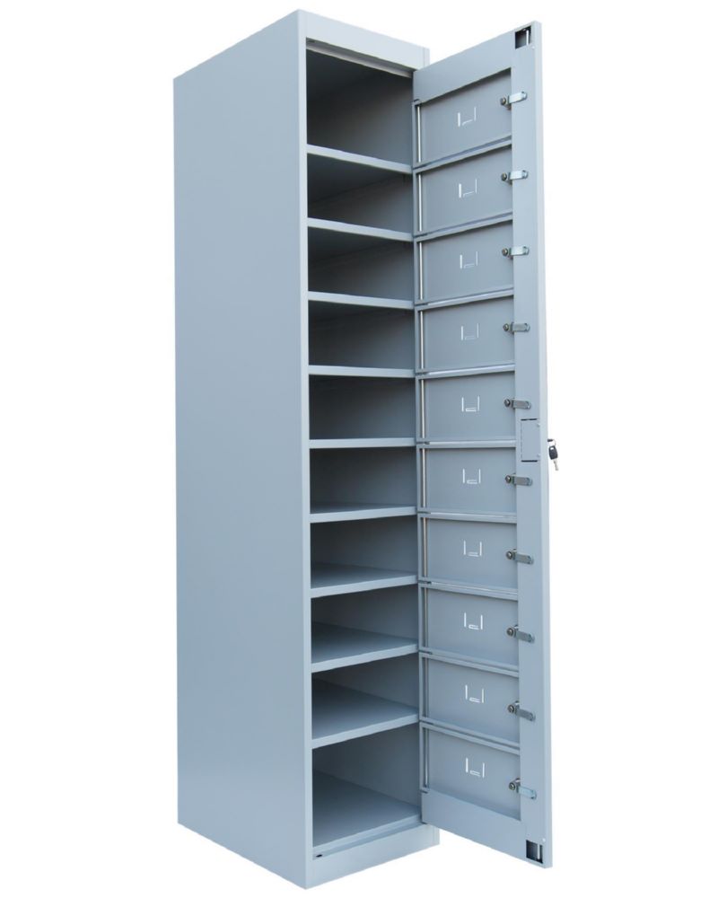 Produktbild Lüllmann Verteilerschrank 1 Abteil 10 Fächer 1800 x 400 x 500 mm lichtgrau bild 4