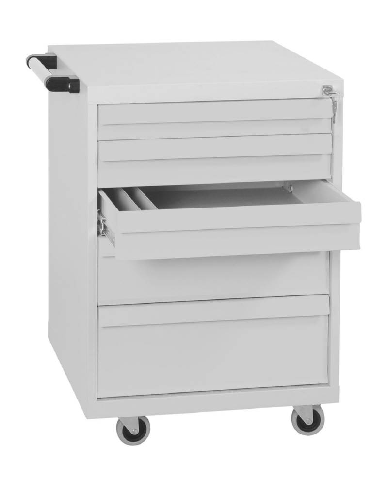 Produktbild Lüllmann Werkstattwagen 5 Schubladen 840 x 555 x 600 mm in lichtgrau
