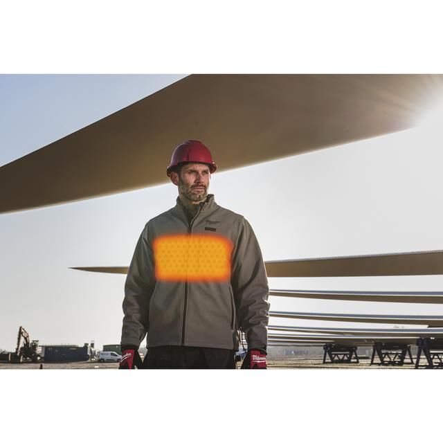 Produktbild Akku Heiz Jacke Herren grau M12 HJGR6-0 (XL) 12 V ohne Akku und Ladegerät bild 3