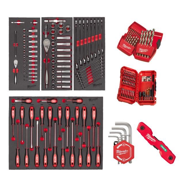 Produktbild Milwaukee Bestücktes Einlagen Set Universal 170 teig für Werkstattwagen 78 cm