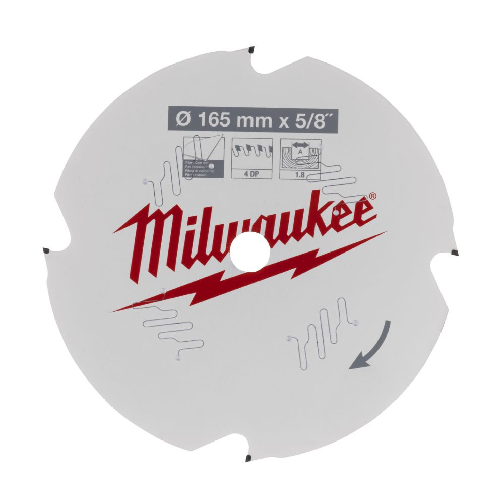 Produktbild Milwaukee Elektrowerkzeuge Kreissägeblatt Faserzement für Akku Handkreissägen 165 x 15,87 mm Z 4 Dia