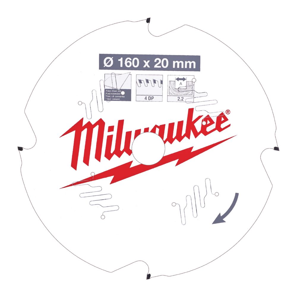 Produktbild Milwaukee Kreissägeblatt Diamant 160/20 mm 4 Zähne für Handkreissägen