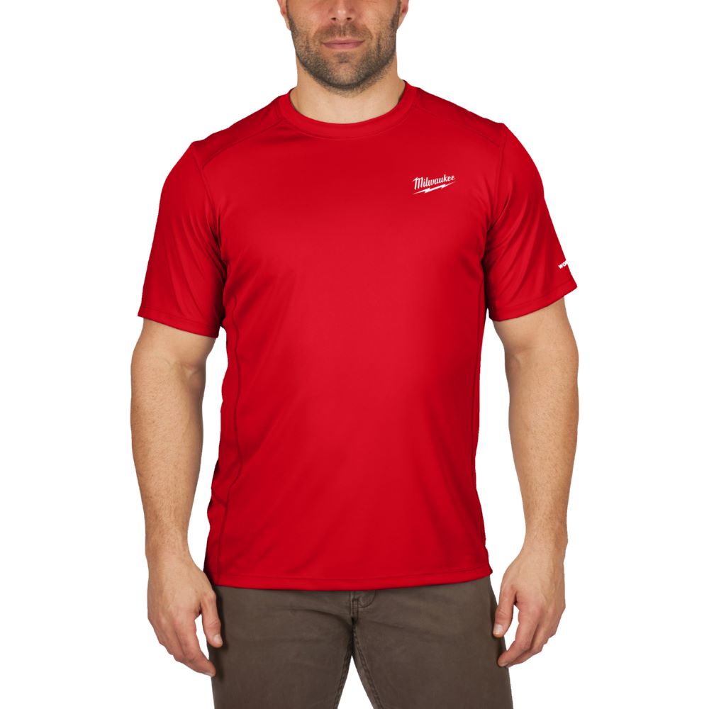 Produktbild Milwaukee Elektrowerkzeuge Funktions T-Shirt in rot mit UV Schutz WWSSRD-M Größe M