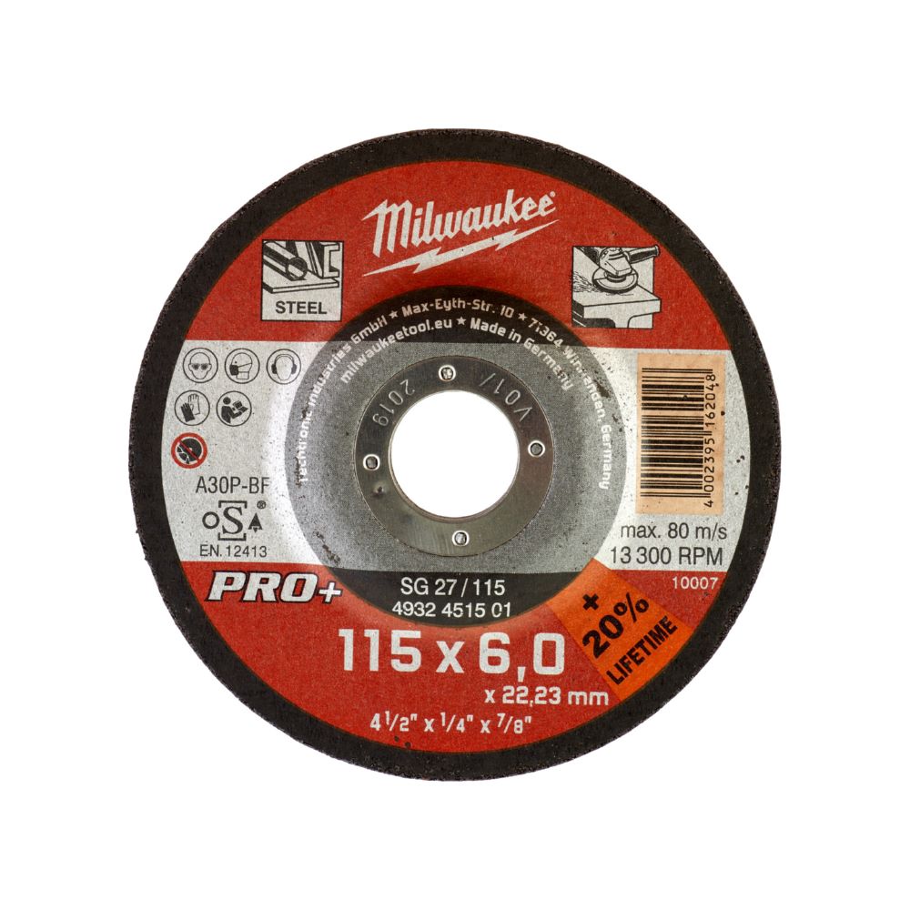 Produktbild Milwaukee Schruppscheibe PRO 115 mm SG27 6 mm gekröpft