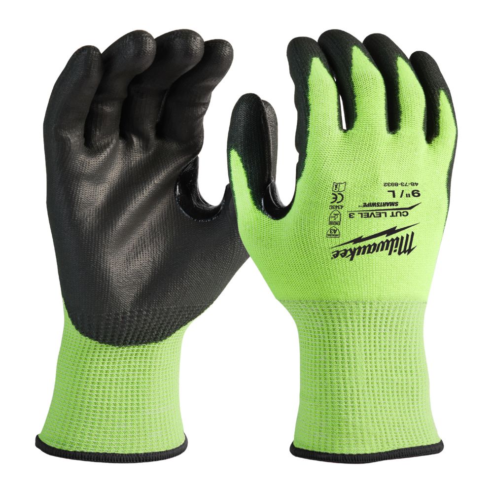 Produktbild Milwaukee Hi-Vis Schnittschutzhandschuhe Klasse 3 C Größe 9 L
