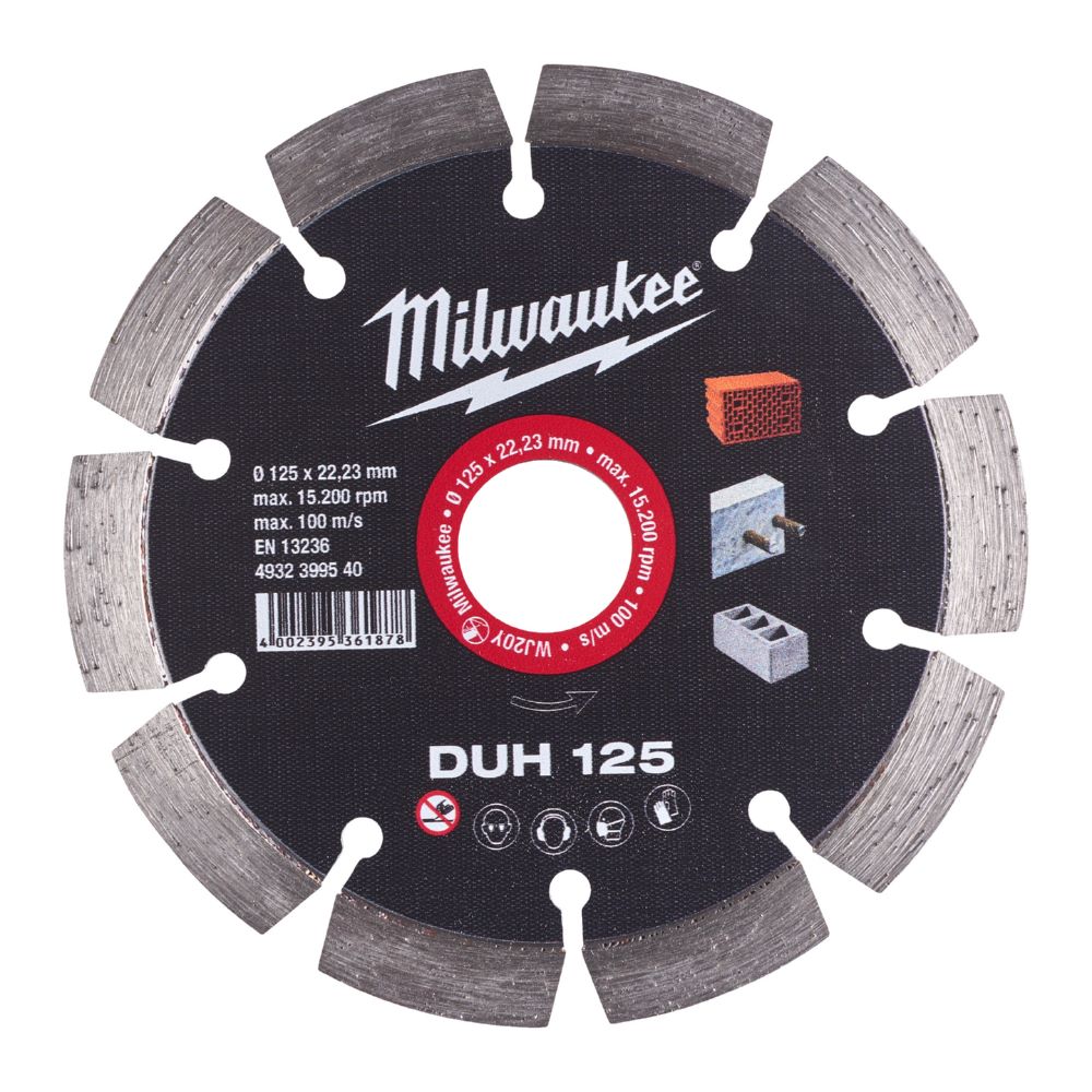 Produktbild Milwaukee Diamanttrennscheibe DUH 125 mm für harte Materialien