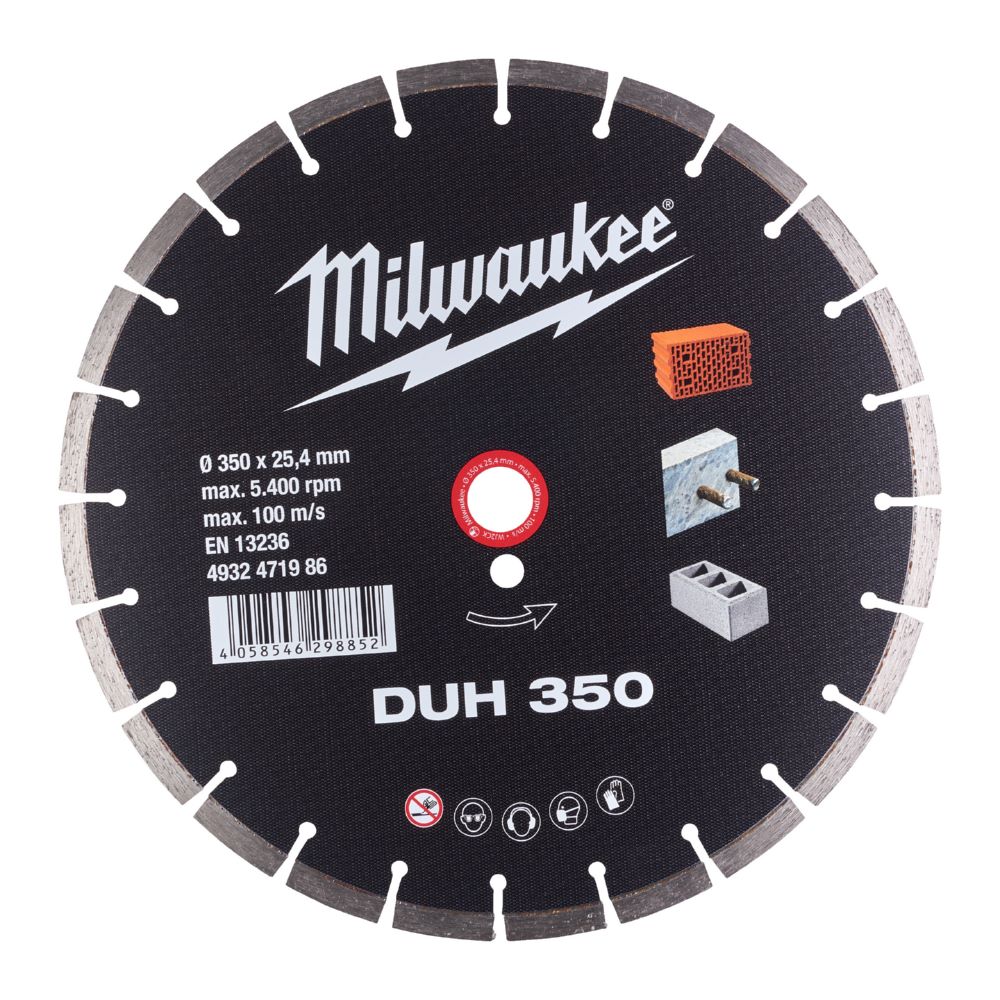 Produktbild Milwaukee Diamanttrennscheibe DUH 350 mm für harte Materialien