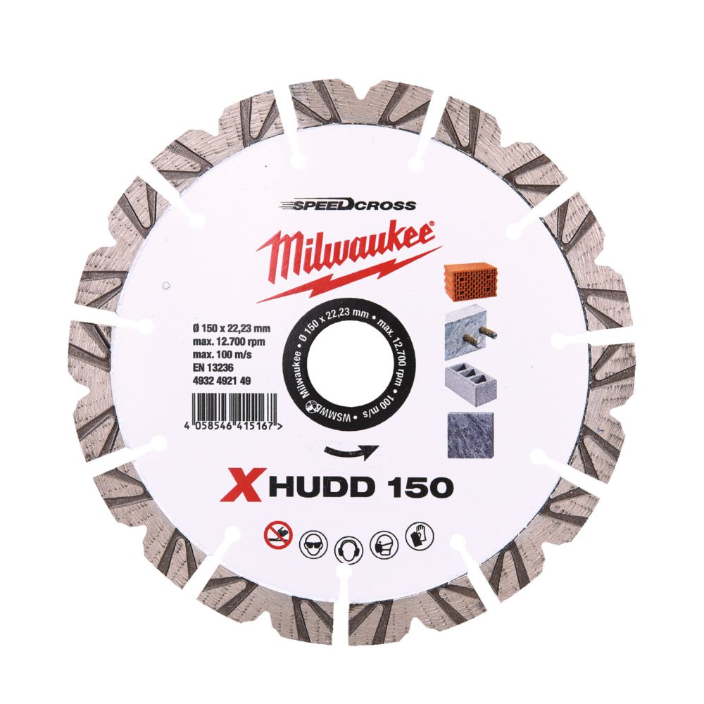Produktbild Milwaukee Elektrowerkzeuge Speedcross Diamanttrennscheibe XHUDD 150 mm für harte Materialien