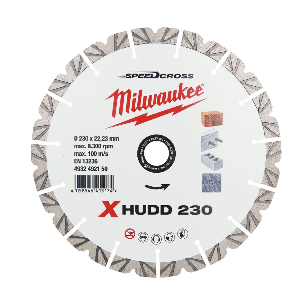 Produktbild Milwaukee Elektrowerkzeuge Speedcross Diamanttrennscheibe XHUDD 230 mm für harte Materialien