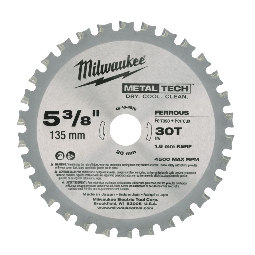 Produktbild Milwaukee Kreissägeblatt 135/20 mm 30 Zähne