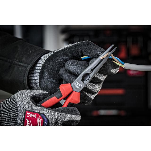 Produktbild Langbeck-Rundzange 205 mm, 45° gekröpft bild 3