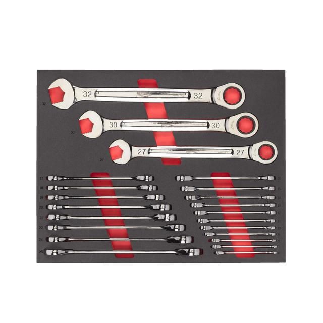 Produktbild MAX BITE Ratschen Ringmaulschlüssel Einlage 22 Teile Einlage für Werkstattwagen bild 4