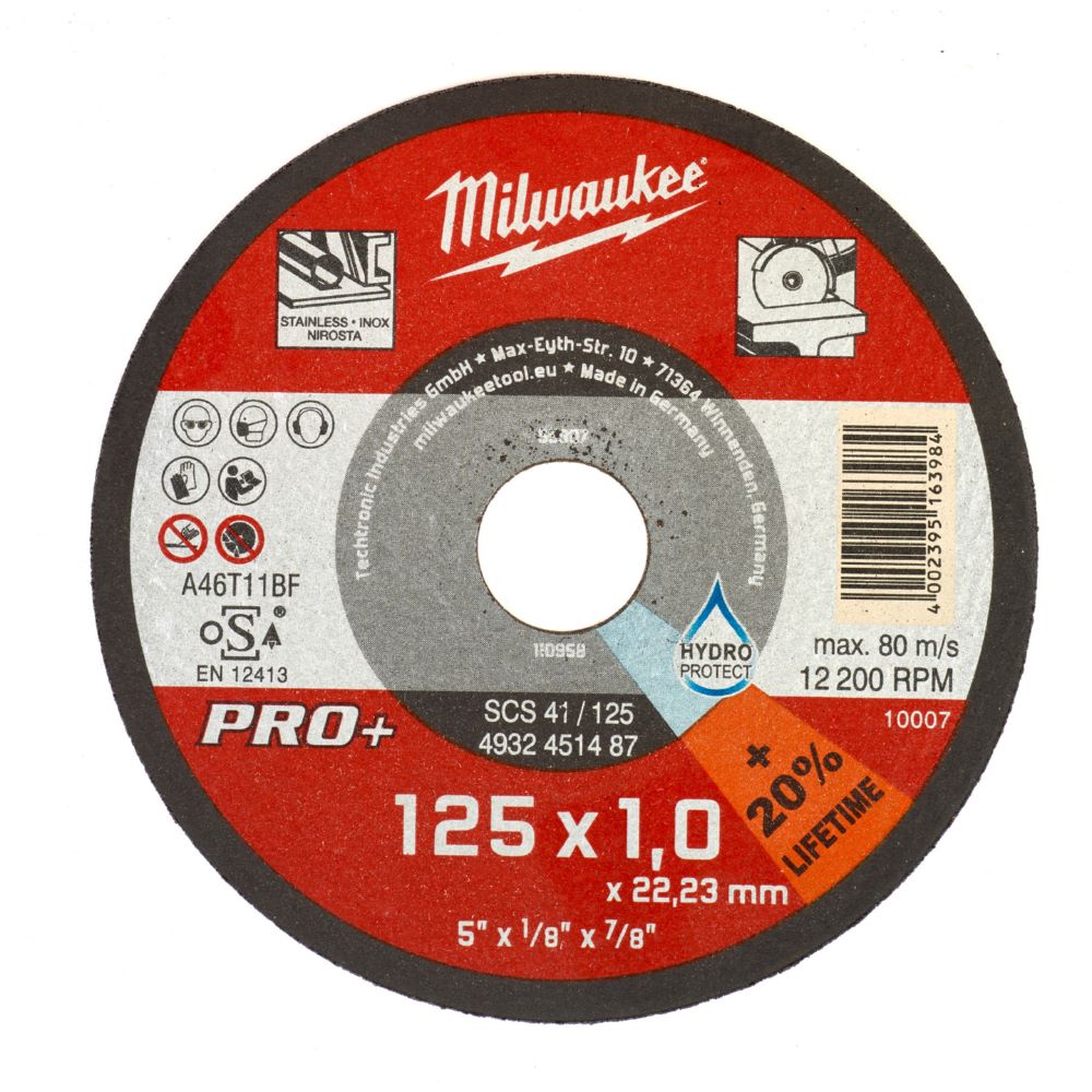 Produktbild Milwaukee Metalltrennscheibe PRO INOX 125 mm SCS41 1 mm