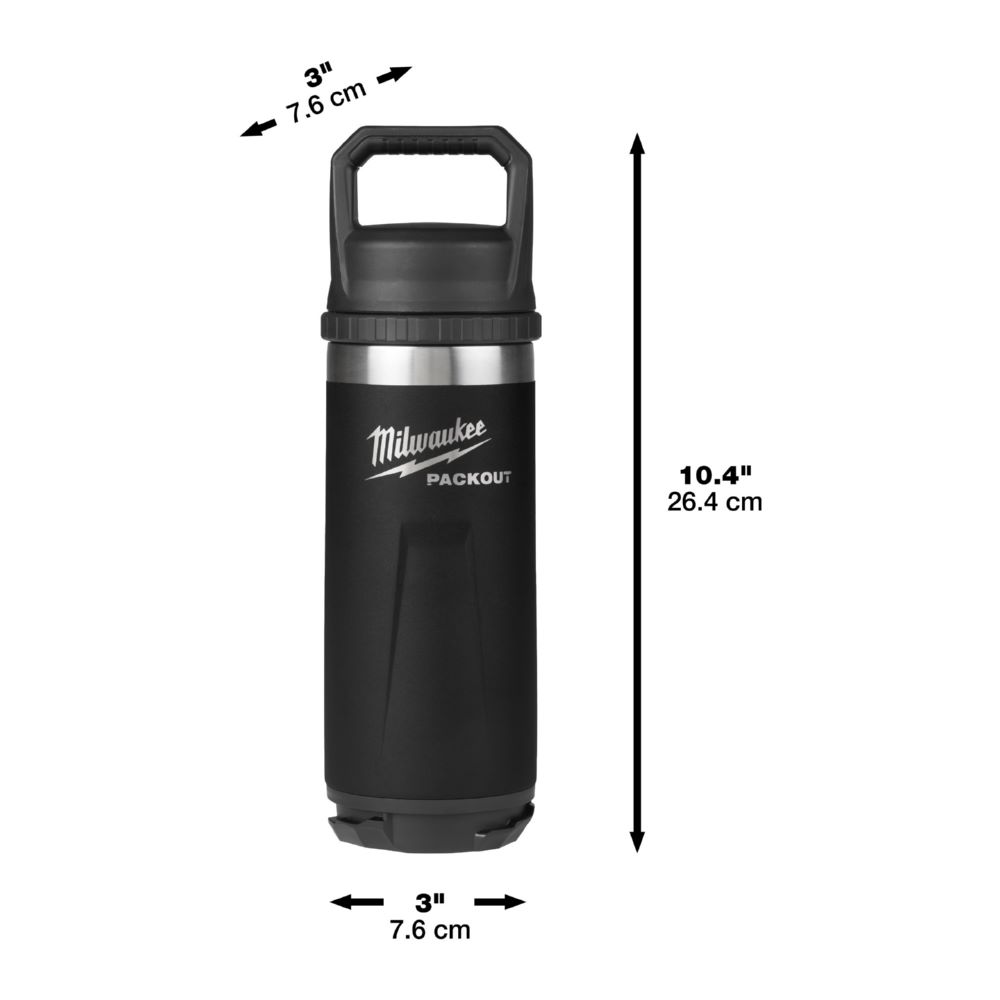 Produktbild Milwaukee Elektrowerkzeuge PACKOUT Thermosflasche 700 ml mit Schraubdeckel schwarz bild 4