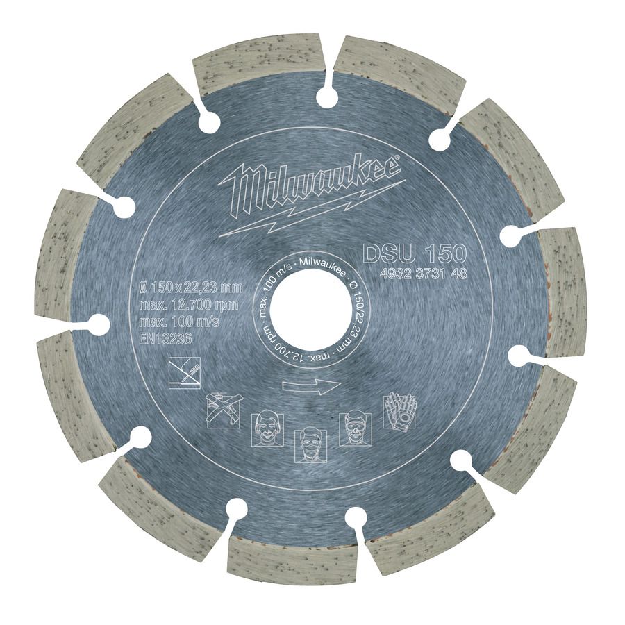 Produktbild Milwaukee optimiert für Mauernutfräsen Diamanttrennscheibe DSU 150mm