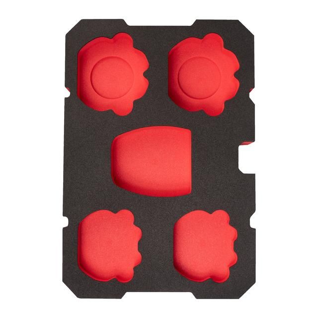 Produktbild Milwaukee PACKOUT Schaumstoffeinsatz Leere für 4 x Ringbacke und RJ Adapter