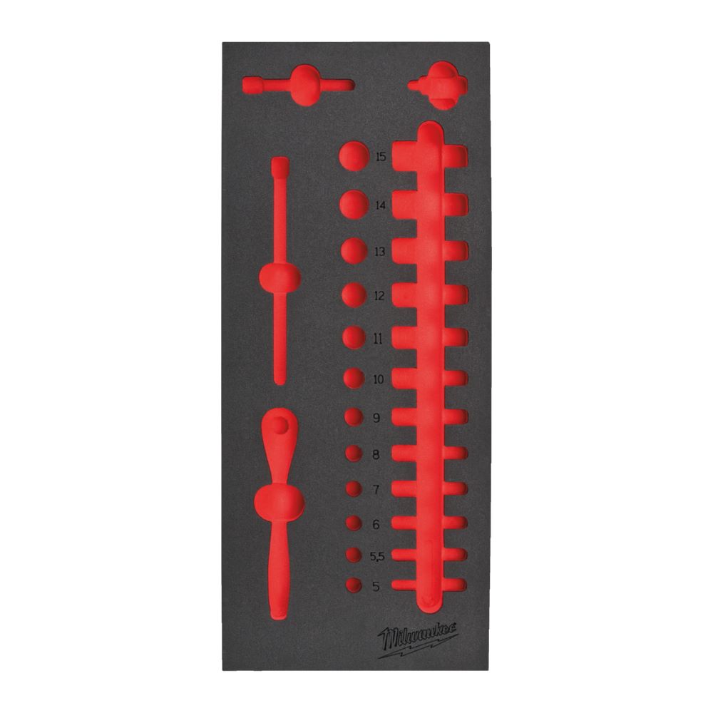 Produktbild Milwaukee Elektrowerkzeuge Ersatz Einlage 1/3 für 1/4 Zoll Ratsche Steckschlüsseleinsätze Werkstattw