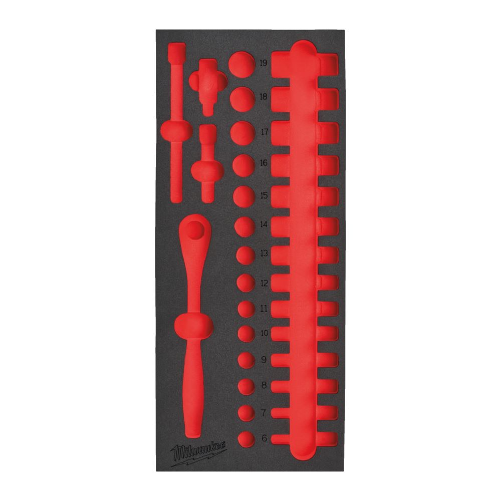 Produktbild Milwaukee Elektrowerkzeuge Ersatz Einlage 1/3 für 3/8 Zoll Ratsche Steckschlüsseleinsätze Werkstattw