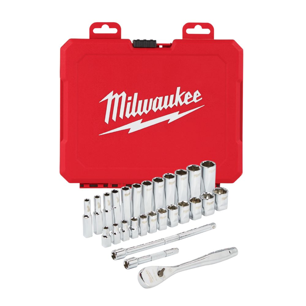 Produktbild Milwaukee Ratschensatz und Nusssatz 1/4 Zoll 28 Teile