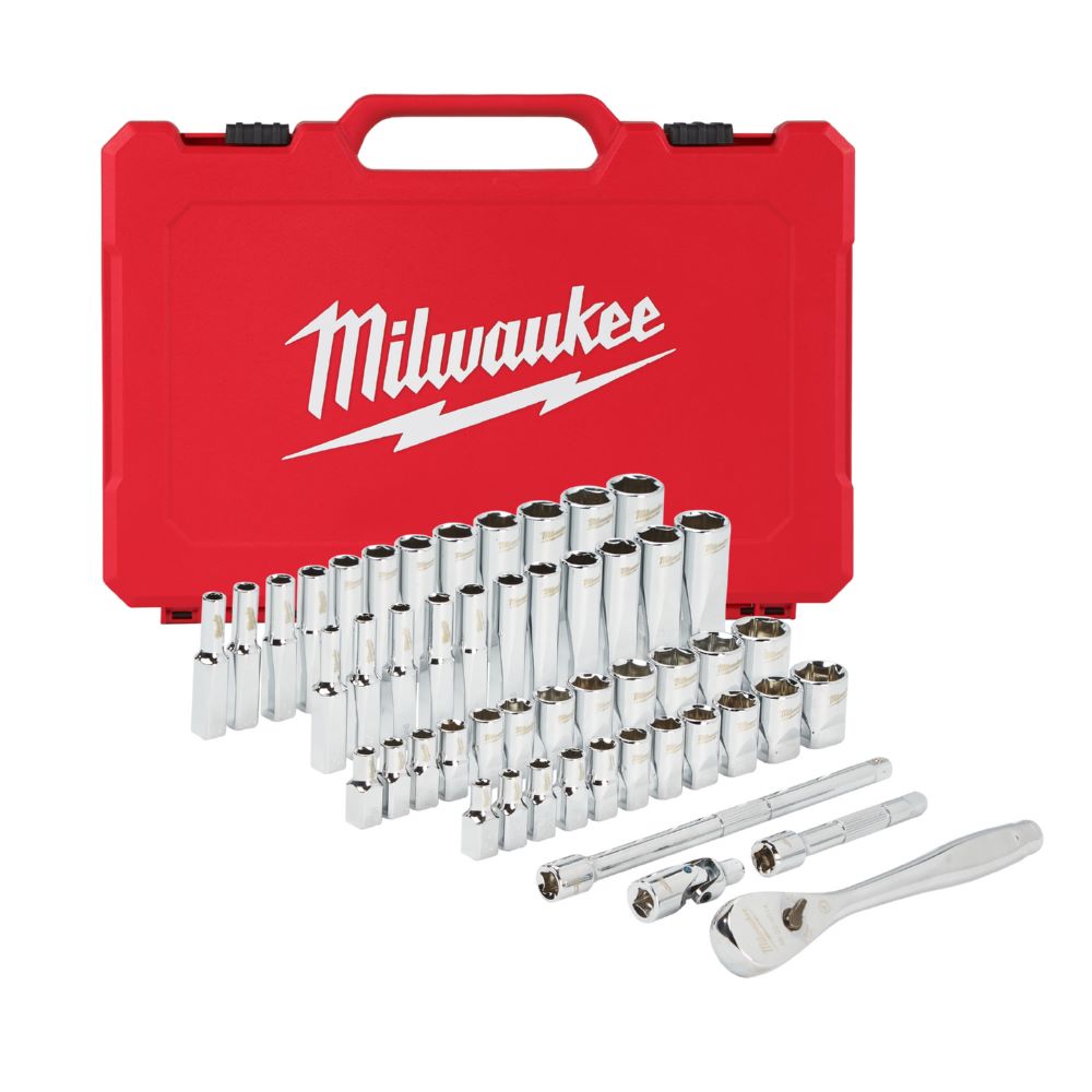 Produktbild Milwaukee Ratschensatz und Nusssatz 1/4 Zoll imperial und metrisch 50 Teile