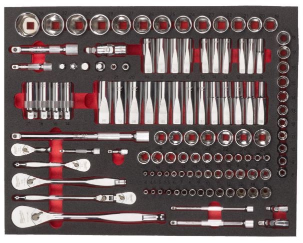 Produktbild Milwaukee Ratschen Steckschlüsseleinsätze Einlage 119 Teile Einlage für Werkstattwagen