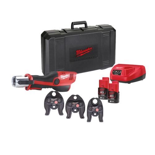 Produktbild Milwaukee M12ONEHPT-202C U-Set M12 Akku-Presswerkzeug mit 3x U-Profil Pressbacken
