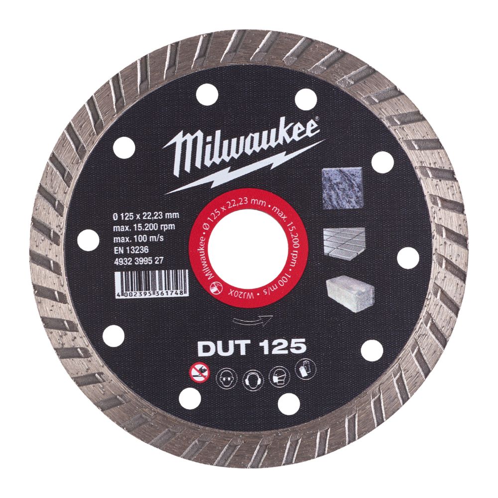 Produktbild Milwaukee Diamanttrennscheibe DUT 125 mm geschlossen